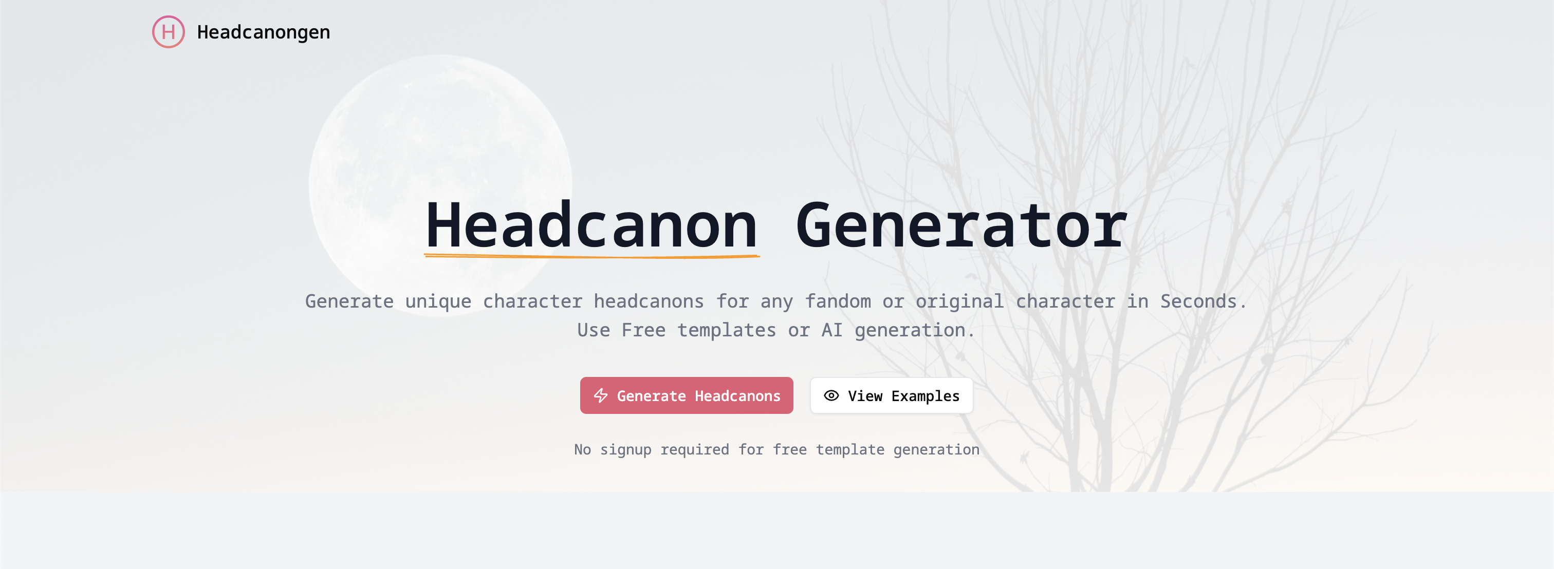 Headcanon Generator - AI Powerd Screenshot